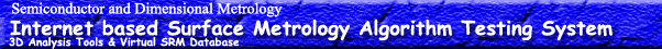 Internet based Surface Metrology Algorithm Testing System