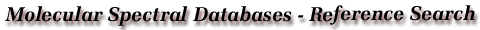 Molecular Spectral Databases - Reference Search