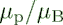 $\mu_{\rm p}/\mu_{\rm B}$